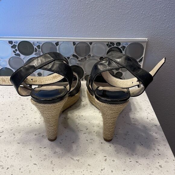 MICHAEL Michael Kors woman’s black open toe wedge sandals - Picture 6 of 11